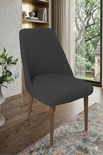 ELHOŞ Chair Cover Large Oval Square Pattern Pattern Lycra Stretchy 1 Piece