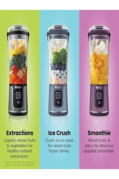 NINJA BC151EM Blast Portable Blender, Cordless, 18oz. Vessel, Personal Blender-for Shakes & Smoothies, BPA Free, Leakproof-Lid & Sip Spout, USB-C Rechargeable, Dishwasher Safe Parts, Forest