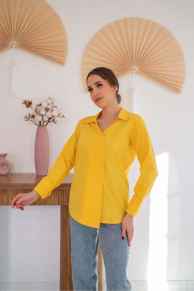 Maxi modena Yellow Buttoned Shirt