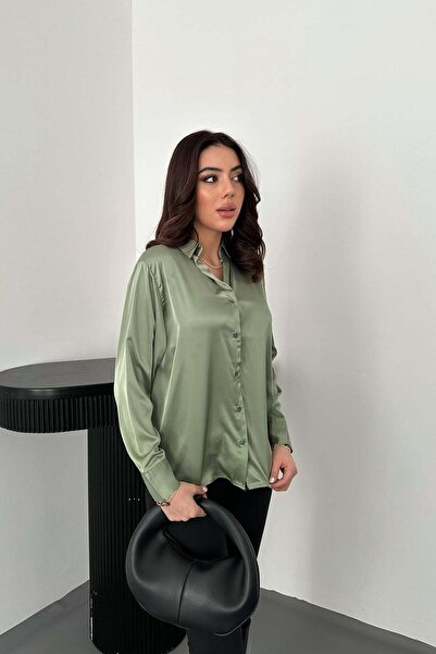Maxi modena    Mint Satin Shirt