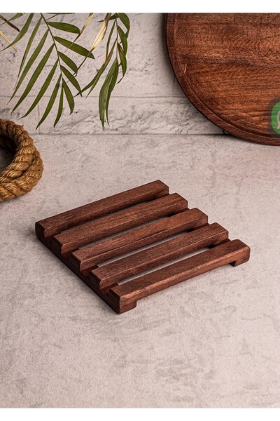 SADE Wooden Square Trivet Pot Pan Teapot Base