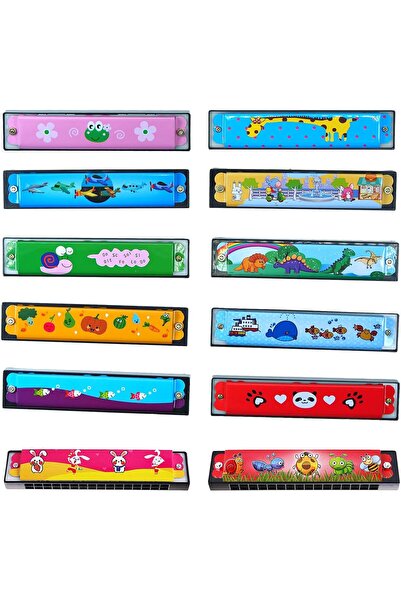 Arabest 12-Pack Kids Harmonicas,16 Holes Musical Instrument Toys,Safe ABS Met...
