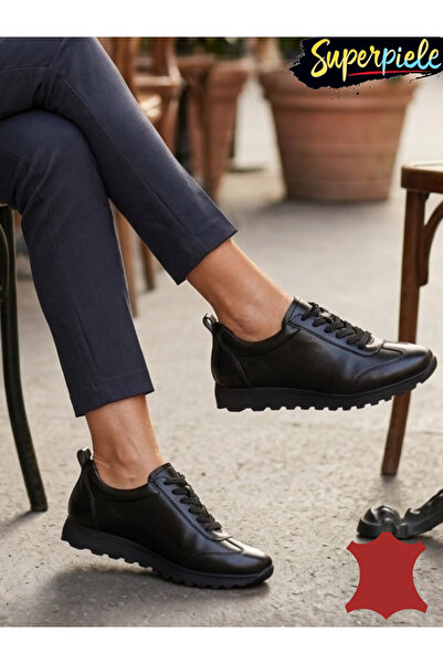 ANGEL BLUE Classic women's sneakers made of natural leather with non-slip sole