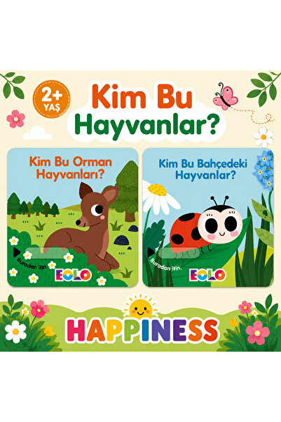 Eolo Kim Bu Orman Hayvanları? & Kim Bu Bahçedeki Hayvanlar? 2’li Kitap Seti 2...