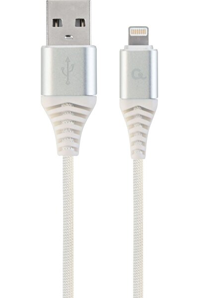 Gembird Cablu USB 2.0 (AM/8-pini Lightning M) textil împletit 2m alb