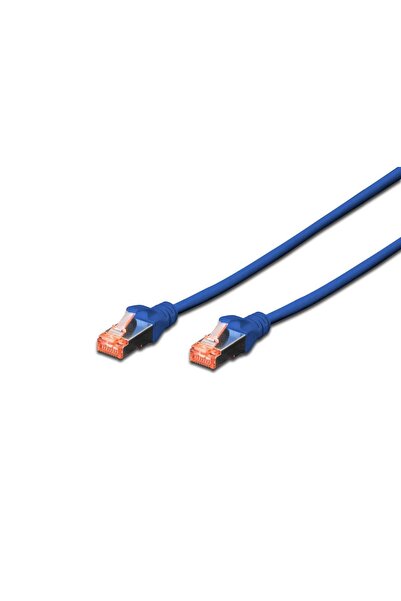 Digitus Cablu patch Cat6 S/FTP 2xRJ45 10.0m albastru, ecranat, în pungă de po...