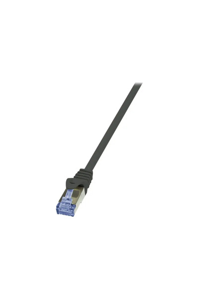 LogiLink CQ4013S - Cablu patch cat.6A/7, 600MHz S/FTP PIMF PrimeLine negru 0,25m