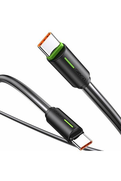 Usams Kabel USB-C/USB-C 1m SJ73460W czarny/black YU Series SJ734USB01 (US-SJ734)