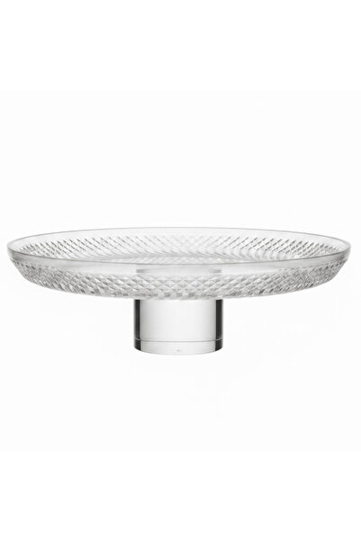 Yuniverse Crystal-Cut Acrylic Footed Fruit Plate | 30 × 9 cm | Elegant Pedest...