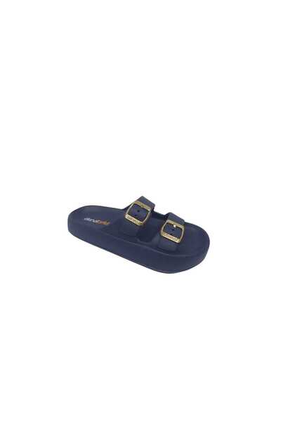 Zerhan Akınalbella 650 Women's Navy Blue Buckle Wet Floor Slippers