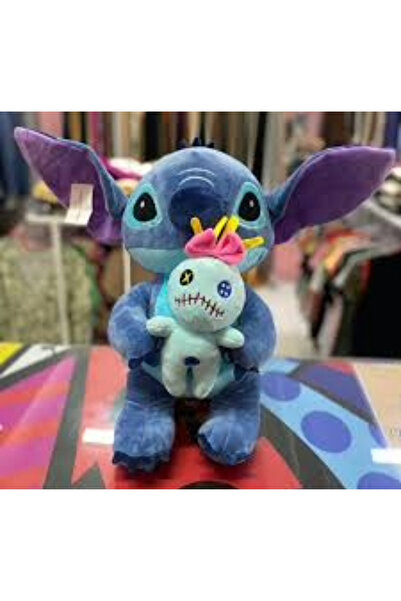 Generic Toyzz World Stich Bebekli Peluş Oyuncak 35 cm Sevimli Uyku Arkadaşı