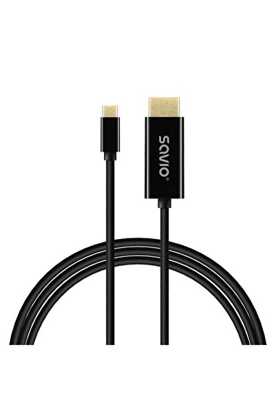 Savio Cablu USB-C la HDMI, 30Hz, 2m, Plastic CL-191