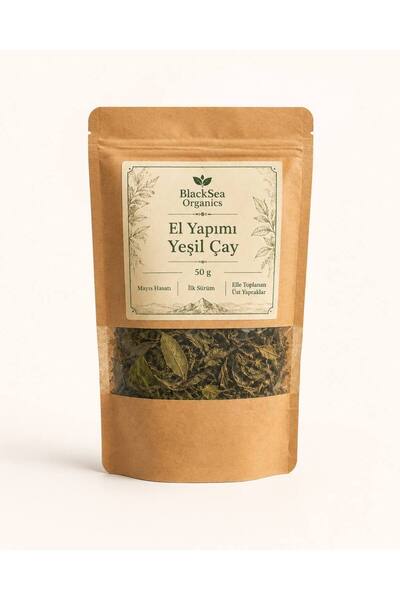 BlackSeaOrganics Handmade Green Tea 50 Gr |   Additive-Free Natural May Harve...