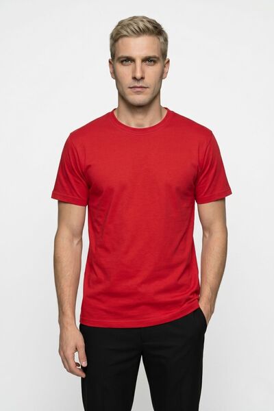 fevien Men's Crew Neck Short Sleeve Basic T-Shirt Daily Comfortable Flexible ...