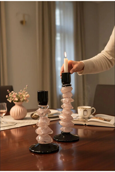 Nils Luxury Design 2'Li CAM ŞAMDAN PEMBE