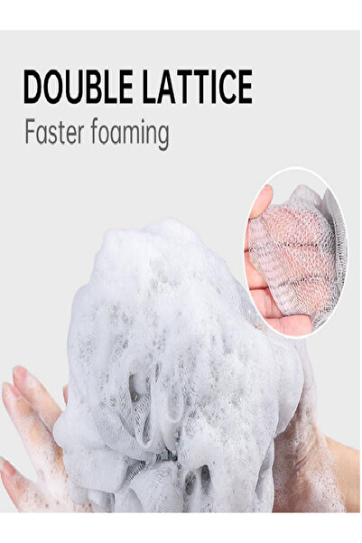 Showay Large Bath Shower Sponge Pouf Loofahs: 4 Packs 60g/Each Eco-friendly Exfoliating Mesh Brush Pouf