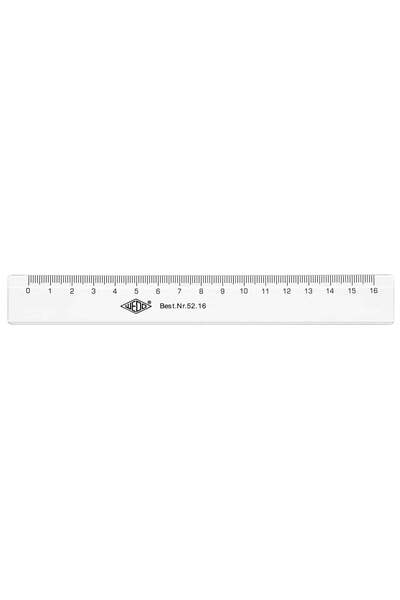 Wedo Riglă liniară de 16 cm, Tuschkante, Centimetru, Plastic