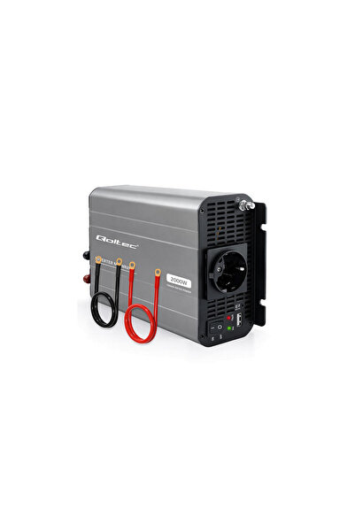 Qoltec Convertor de tensiune MS Wave |   12V la 230V |   1000/2000W |   USB |...