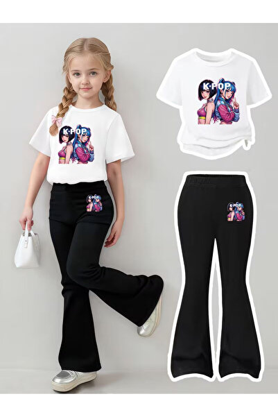 YUNAYT Girl's Spanish Style Leggings and T-Shirt Set
