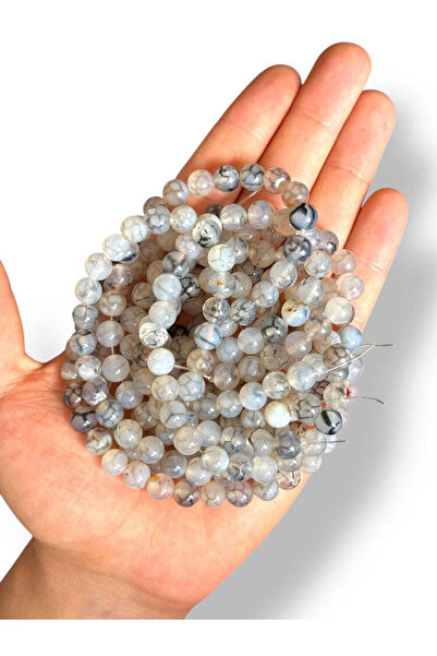 Bozhi Bead Set Agate Natural Stone 8mm - Natural Stone Beads Ejder