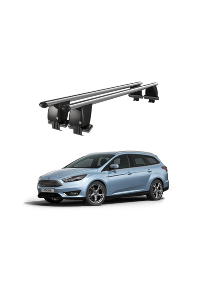 OEM Aluminum car trunk crossbars compatible with smooth roof Ford Focus III C...