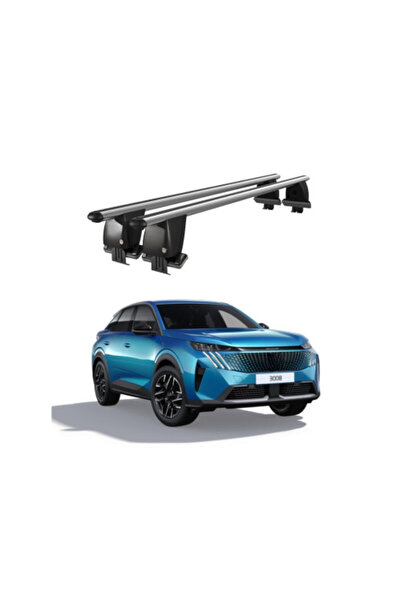 OEM Aluminum car trunk crossbars compatible with smooth roof Peugeot 3008 202...