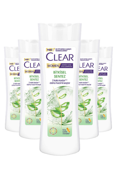 Clear Women's Anti-Dandruff Shampoo Herbal Synthesis 350 ml X 5 Pcs