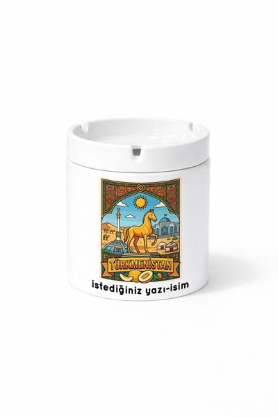 Kirbi Reklam Turkmenistan - Turkmenistan City Double-Sided Printed Ashtray As...