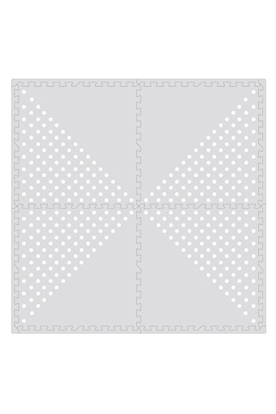 OEM Mat - Modular Gray Puzzle with White Dots 61.5x61.5x0.9cm - 4 pieces