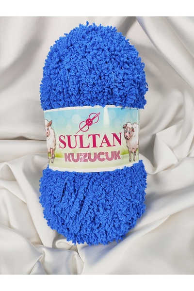 Sultan Kuzucuk Anakuzusu Saks Fir de tricotat manual albastru 100gr. (1 bucat...
