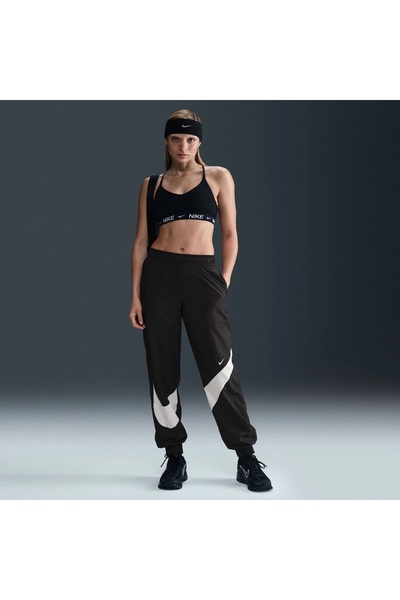 Nike Classic Woven MR UV Logo Jogger Yüksek Bel Loose Fit Kadın Siyah Eşofman...