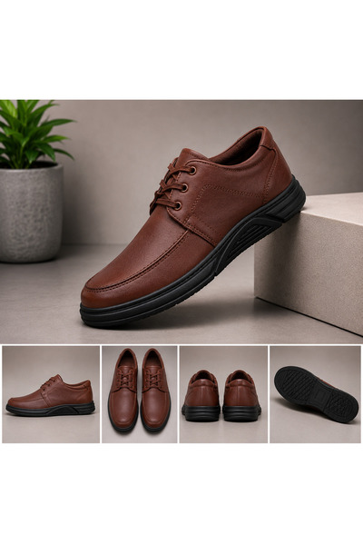 mothers dream Men’s Classic Lace-Up Casual Shoes – Black, Brown & Tan