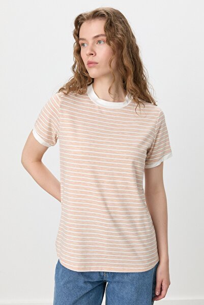 Nihan Striped T-Shirt - Powder