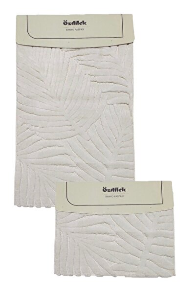 Özdilek Cotton Toilet Seat Set - Ecru