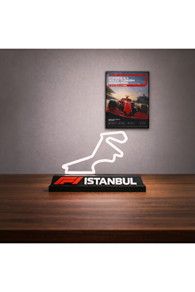 F1 Istanbul Park Haritalı Stant Dekoratif İkonik Pist Standı İstanbul GP