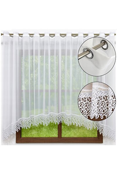 NOW-ART Cortină Gata Cu Dantelă, 200x150, Poliester, Design Elegant, Calitate...