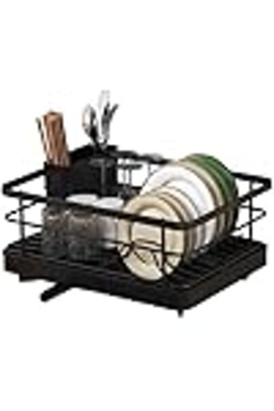 Arabest Compact Dish Drying Rack for Sink, Stainless Steel Drainer with Utens...