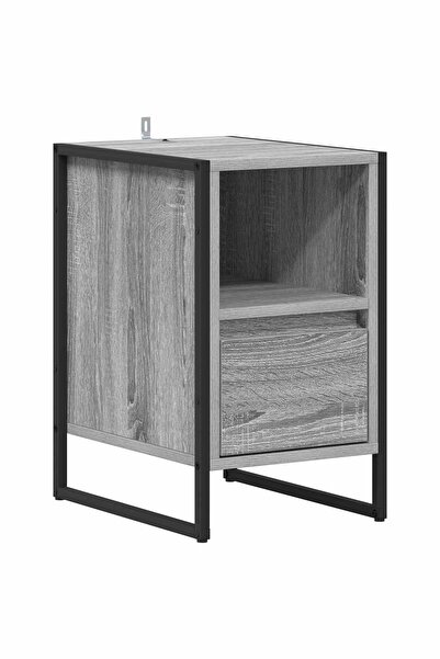 vidaxl Noptieră cu sertar Gri Sonoma 39,5 x 30 x 50 cm Lemn compozit