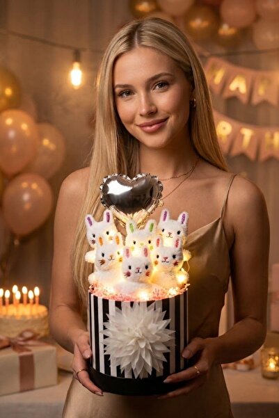 Solemia Hello Kitty Temalı Ayıcık Buketi – Kalp Balonlu Özel Tasarım Doğum Gü...