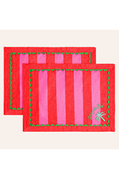 Zsa Zsa Zsu Nilüfer Pembe - Kırmızı Amerikan Servis 35x50 Cm