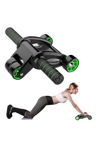 Arabest Ab Roller Wheel,Four-Wheel Support,Foldable,Silent,Core Workout Exerc...