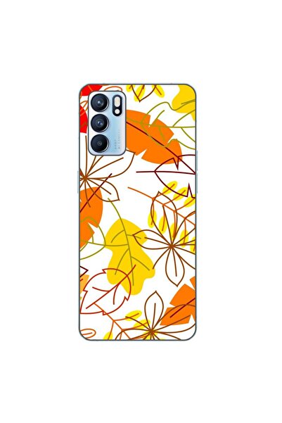OEM Husa compatibila cu Oppo Reno6 5G Silicon Gel Tpu Model Autumn Vivid Leaves