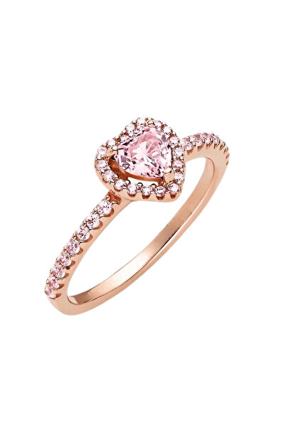 DANGLE Asil Kalp Rose Gold 925 Ayar Gümüş Yüzük