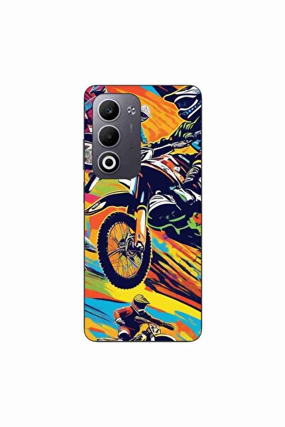 OEM Θήκη συμβατή με Oppo A5 από σιλικόνη gel TPU με σχέδιο Motocross Pop Art