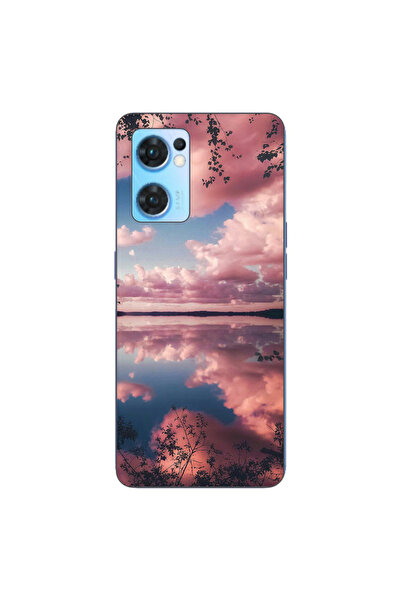 OEM Husa compatibila cu Oppo Reno 7 5G Silicon Gel Tpu Model Pink Clouds