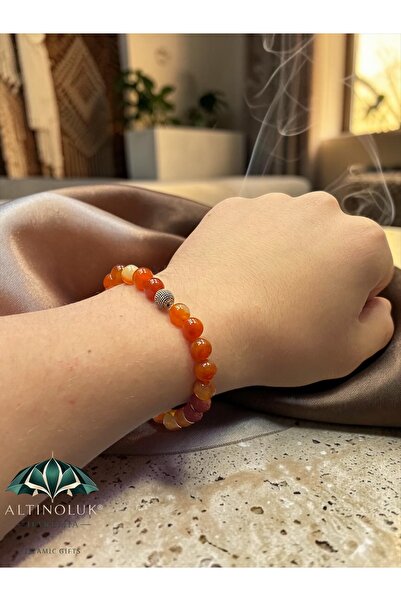 Altınoluk Haremia Natural Agate Stone Bracelet – Energetic and Stylish Natura...