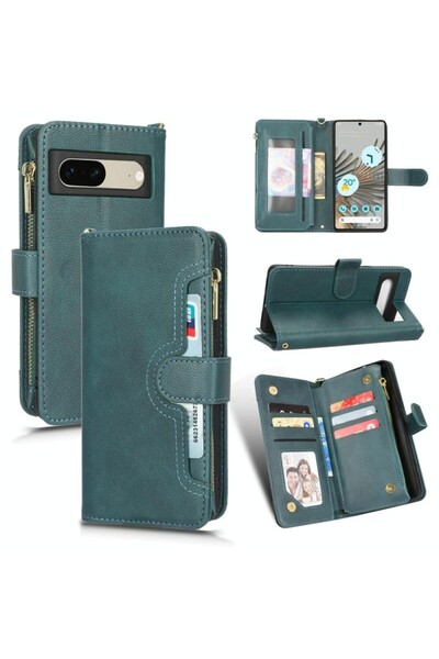 sscase Multi Zipper Θήκη Πορτοφόλι Green (Google Pixel 7 5G)