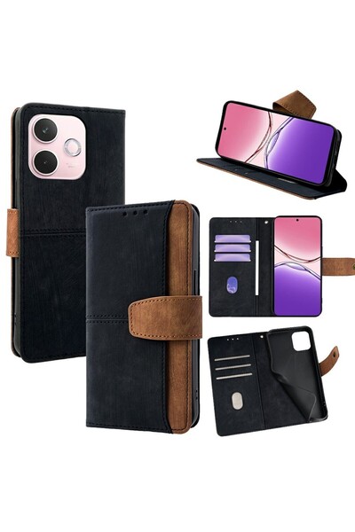 sscase Dual Color Θήκη Πορτοφόλι Black (Oppo A5 Pro 4G/5G)