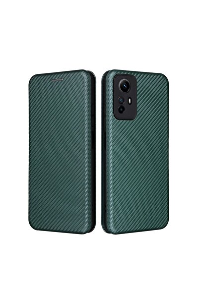 sscase Carbon Fiber Θήκη Βιβλίο Green (Xiaomi Redmi Note 12S 4G)