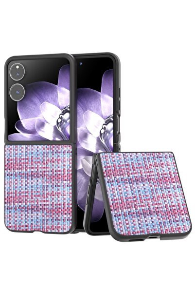 sscase Plaid Texture Σκληρή Θήκη Purple/Light Blue (Xiaomi Mix Flip 5G)